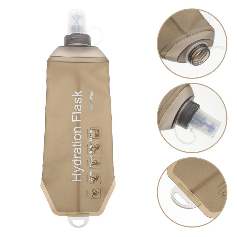 Mikinona Portable Soft Flask Water Bottle for Hiking Cycling Running