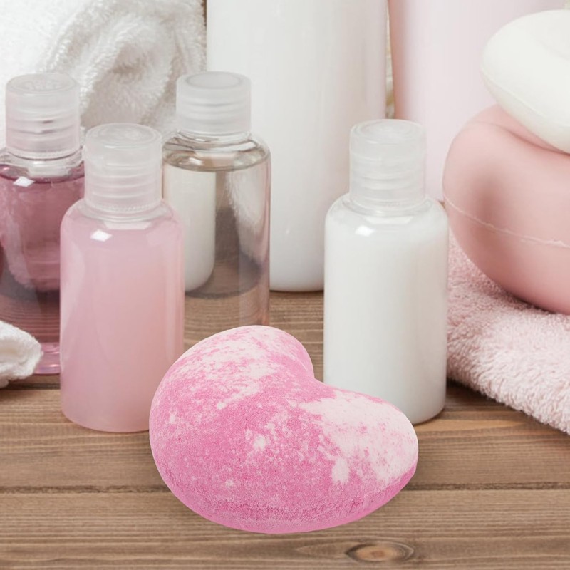 Bola de Baño Corazón 40g Sal Marina, Lavanda Púrpura