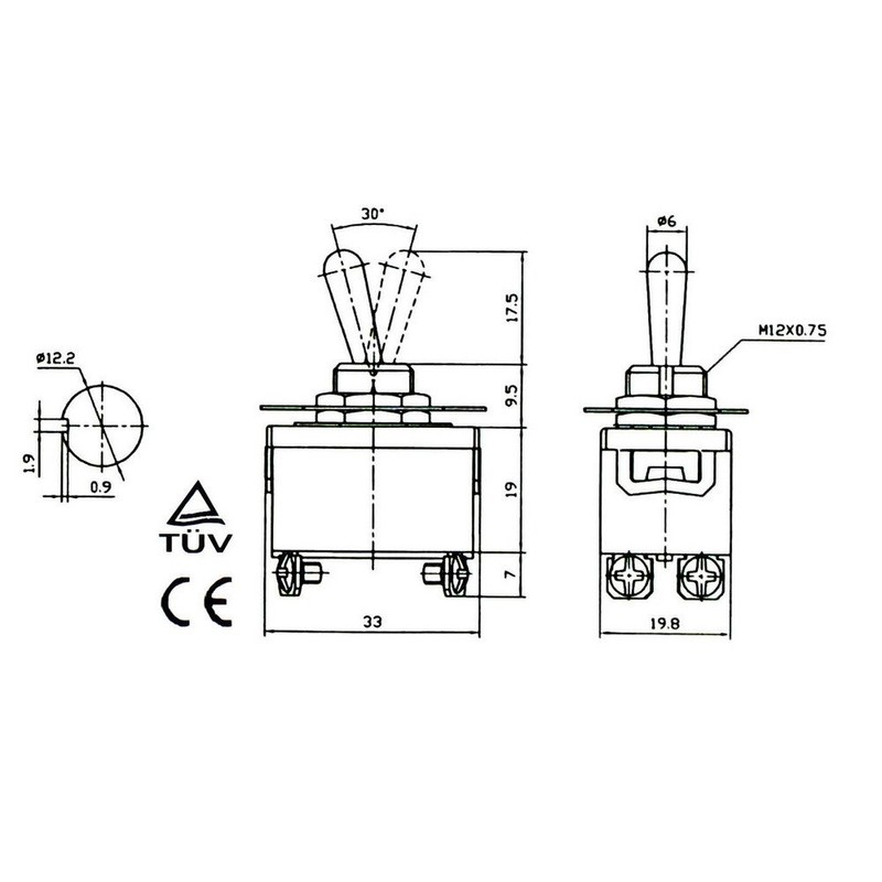 Mintice™ 5 X Heavy Duty 20A 125V 15A 250V DPST