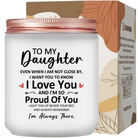 Maybeone Daughter Gifts from Mom Dad - Christmas Valentines Day Mothers Day Birthday Gifts for Daughters -7 Oz Lavender Scented Candle