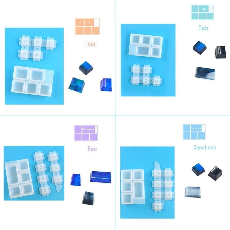 DIY Mechanical Keyboard Keycap Silicone Mold Soft Durable Keys Mold