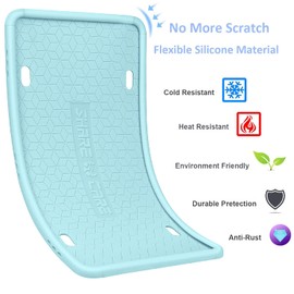 QiqaMole 1 Pack Silicone License Plate Frame, Front Back License Plate Cover, License Plate Bracket Holder Rust-Proof, Rattle-Proof, Weather-Proof for US and CA Standard Car (Dark Blue)