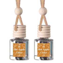 Scented Car Freshener 2 Pack - Long-lasting Fragrance:_Hot Apple Cider