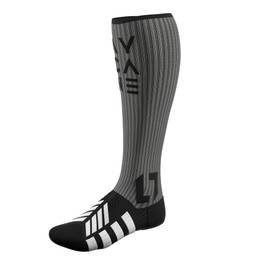 AYCANE A-SHIELD Cut-Resistant Hockey Skate Socks with Seamless Toe, Lace Bite Protection, Level A5 Protection, Moisture-Wicking and Quick-Drying, Grey/Black (XS (Kids 12.5C - 2.5Y))