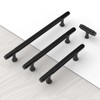 9BUILD 10 Pack 3.75 Inch Knurled Cabinet Handle Matte Black