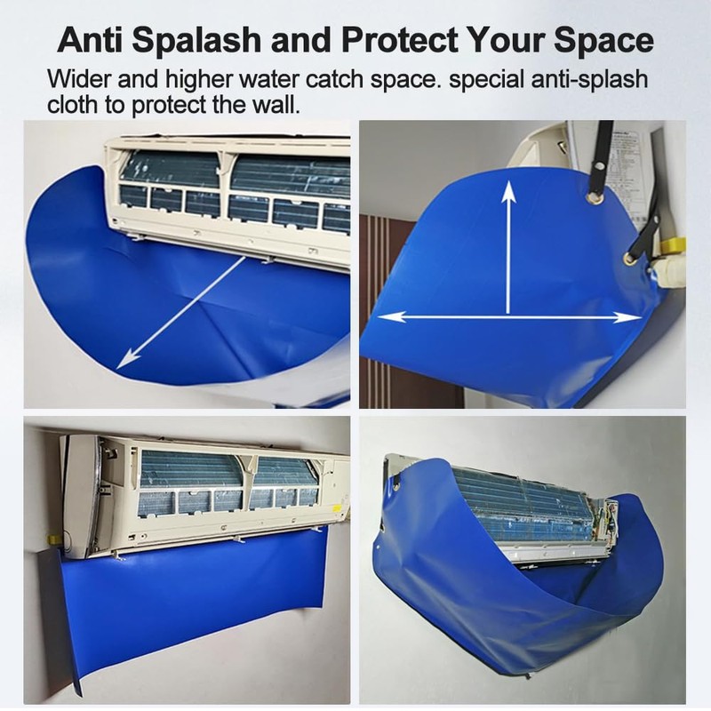 Ac Cleaning Bag with Wall Protection Cloth, 13Pcs Mini Split
