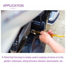 sourcing map 5mm ID 8mm OD PVC Petrol Fuel Line Hose Yellow for Small Engines Use, 3.0m Length