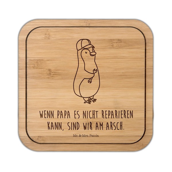 Mr. & Mrs. Panda Square Coaster "Wenn Papa es Nicht