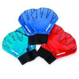 Sport-Thieme Aqua Fitness Neoprene Gloves | Closed Swimming Gloves for Aqua Fitness, Aqua Jogging, Water Aerobics | Available in S, M, L | Blue, Red, Black