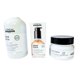 Loreal Kit Limpieza Anti Metal Detox Shampo Mascarilla Serum