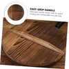 LABRIMP High-class Carbonized Wok Pot Cover Kitchen Wok Lid Wood