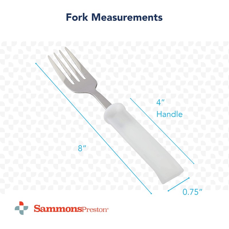 Samons Preston Plastic Handle Utensil, 8" Fork with 4" Contoured