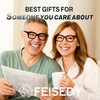 FEISEDY 5 Pack Retro Square Reading Glasses for Woman Men