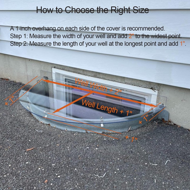 Polycarbonate Window Well Covers Outside, Basement Window Well Cover, Heavy