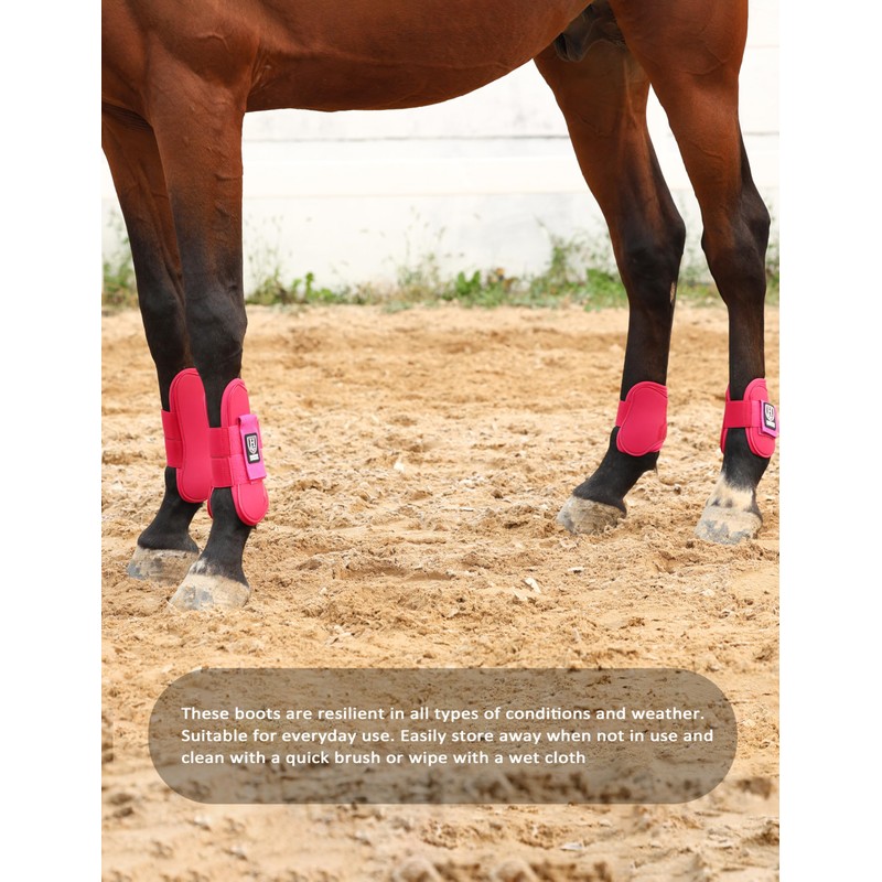 Harrison Howard Horse Tendon Boots Open Front/Fetlock Boot for Horse
