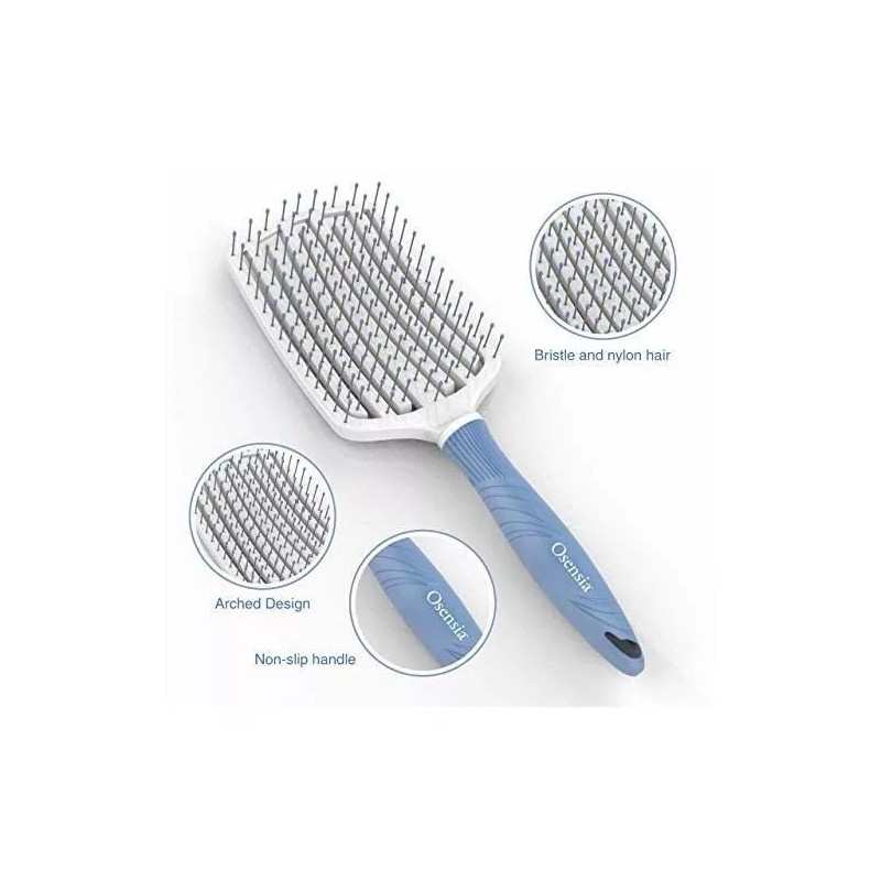 Osensia Cepillo Desenredante - Paddle Cerámico Para Cabello Rizado,