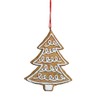 Gisela Graham : Gingerbread Christmas Trees Christmas Decorations (Set of