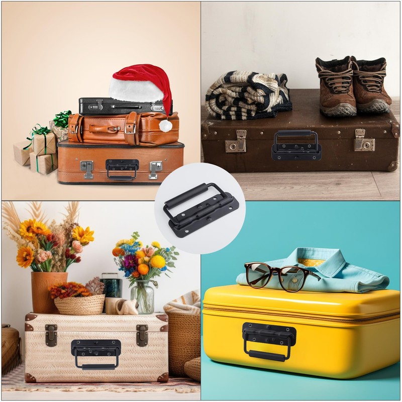 Roosea Spring-Loaded Crate Handle Set of 2 Folding Handle Stainless