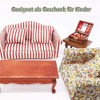 LATRAT Dollhouse Sofa, 1:12 Dollhouse Miniature Furniture Model Cloth Floral