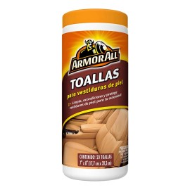 Toallitas Protectoras Limpia Acondiciona Armor All Para Piel Blanco