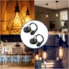 WORUIB 2 Pcs Pendant Light Fitting, Black Pendant Light Fitting