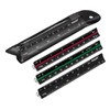 Rulex 100mm 10cm Micro Black Metal Triangular Scale Ruler with