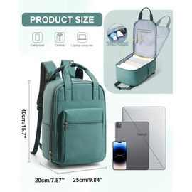 SZLX Ryanair Backpack 40 x 20 x 25 cm Hand Luggage Cabin Bag 45 x 36 x 20 Easyjet Travel Backpack Aeroplane Carry-ons Waterproof Backpack Women's Small 20L for 14 Inch Laptops, A4-Olive Green, 40 x 20