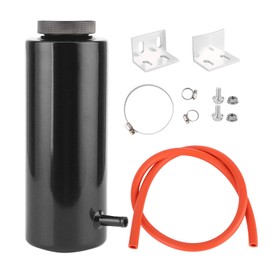 Car Coolant Container, Universal Car Coolant Overflow Tank Coolant Aluminium Expansion Tank 800 ml Overflow Tank (Black)