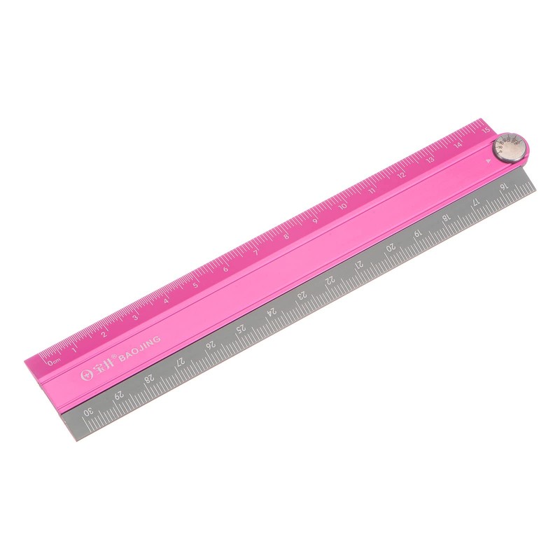 sourcing map Folding Straight Ruler, 30 cm, Metric Aluminium Alloy