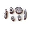 Asian Lotus and Floral Pattern Wood Block Print Stamps (Set