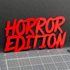 Emblem Badge 1PC HORROR Edition Emblem – 3D Multicolor Acrylic Car Badge Decal Sticker