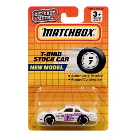 Matchbox Die Cast Metal T Bird Stock Car New Model Blanco