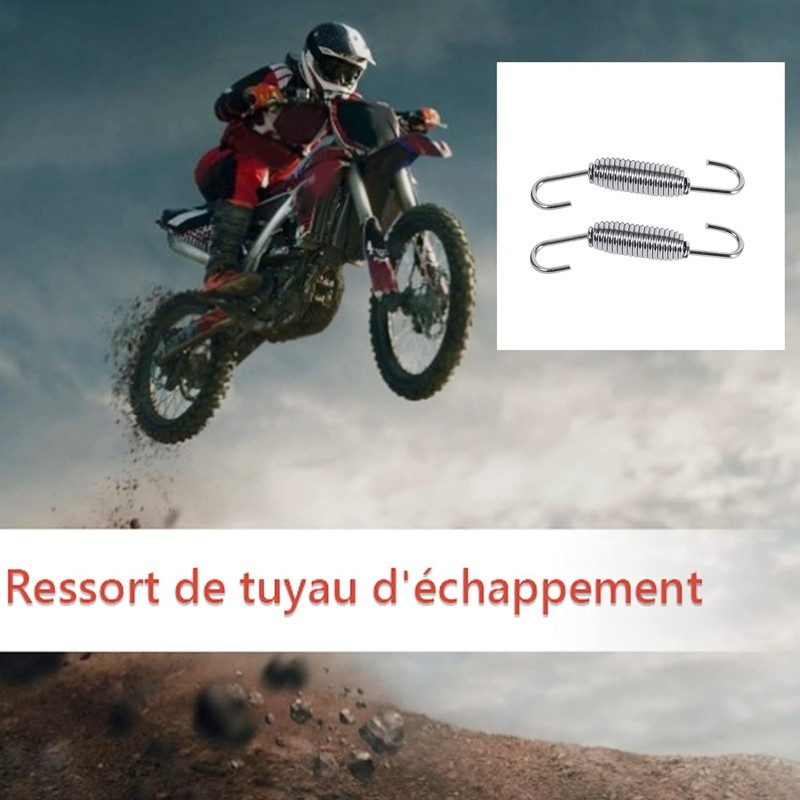 Telituny Exhaust Pipe Springs, 2 x Motorcycle Exhaust System, Fully