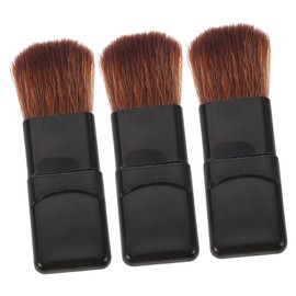 WOONEKY Travel-friendly 5pcs Mini Makeup Brush Set Small Blush Brush Foundation Applicator Soft Fiber Bristles