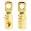 Car Audio Battery Terminal Connector Pure Brass Gold-Plated 4 Gauge