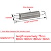 2Pcs Double Hook Tension Spring,Wire Diameter 1.2mm,Diameter 10mm Stainless Steel