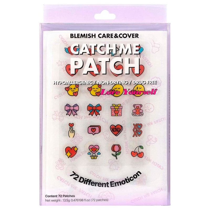 Parche Anti acné - Emoticon Love Yourself 72 piezas