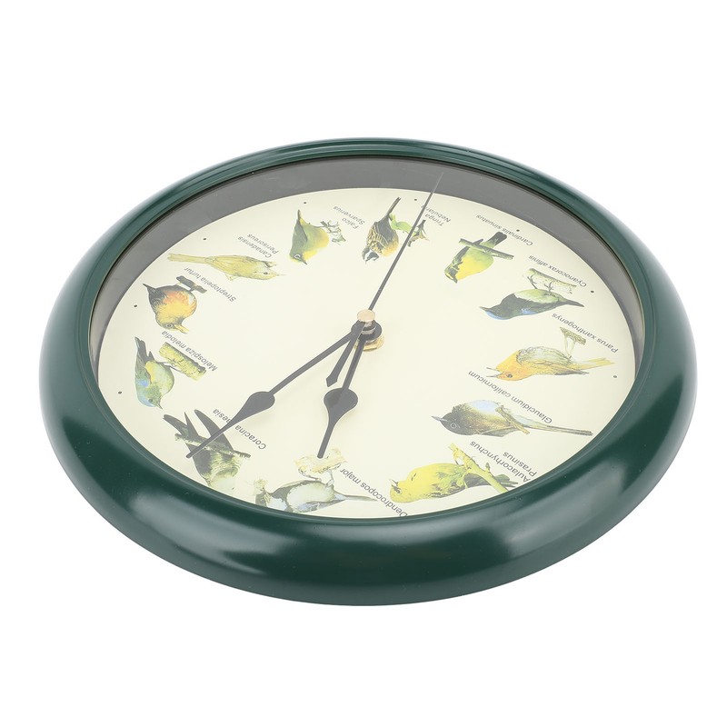 10 Inch Wall Clock Multipurpose Cuckoo Round Silent Punctual Bird