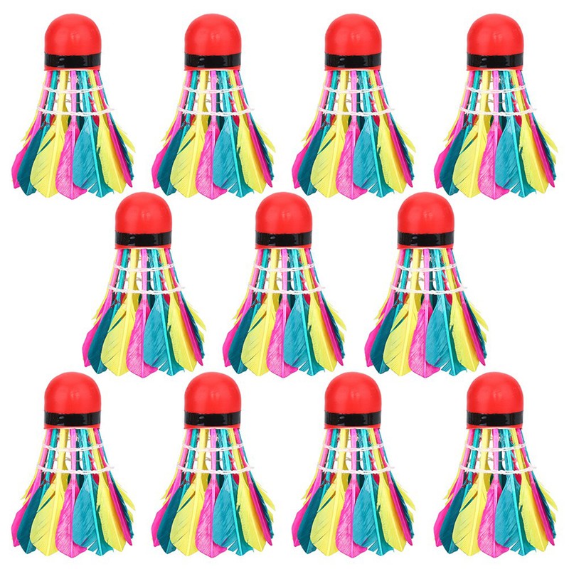 11Pcs/Lot Durable Colorful Badminton Balls Shuttlecocks Sports Training Accessory