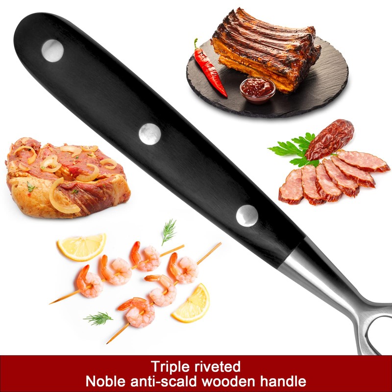 TNSLAND Meat Fork Stainless Steel with Handle - 30 cm