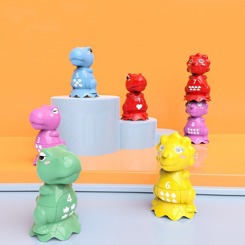10pcs Dinosaur Matching Toys Toddler Stacking Sorting Toys Educational Counting