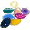 KYEYGWO Colourful Agate Discs Geode Wind Chime Sun Catcher Crystal