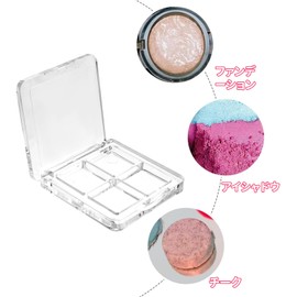 BOJIDO Empty Eyeshadow Lip Palette, Set of 3, 4 Colors Storage (4 Slots), Perfect for DIY and DIY Cosmetics, Easy to Refill, Convenient for Travel