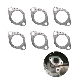 Muffler Gasket [6 Pieces] Turbo Gasket, Muffler Hanger, Muffler Flange, Exhaust Gasket, Compatible with Engine Cover, High Temperature Resistance, Muffler for Motorcycles, Cars, Exhaust Muffler