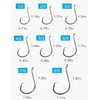 Facikono Saltwater Fishing Circle Hooks Catfishing Tackle, 100-Pack Octopus Offset