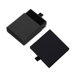 ZAAWUUT 2 Pieces Blank Small Jewelry Gift Boxes,Cardboard Gift Packaging Box with Drawer,Ring Earing Bracelet Storage Organizer (Black)