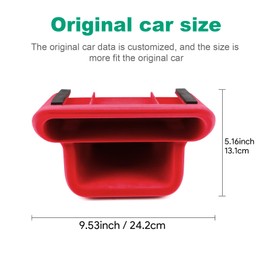 KUNGKIC For 2024 2025 Mini Cooper E/SE J01 EV, for Mini Cooper S ACEMAN J05 Car Gear Shift Storage Box Interior Accessories Modification Customised Vehicle Design Black (Red Suede)