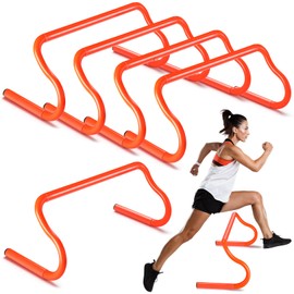 Gemscream 5 Pcs Speed Agility Training Hurdles Detachable Durable Training Hurdle Agility Plyometric and All Purpose Speed Training Hurdle Equipment for Athletes Soccer Basketball (Orange,9 Inch)
