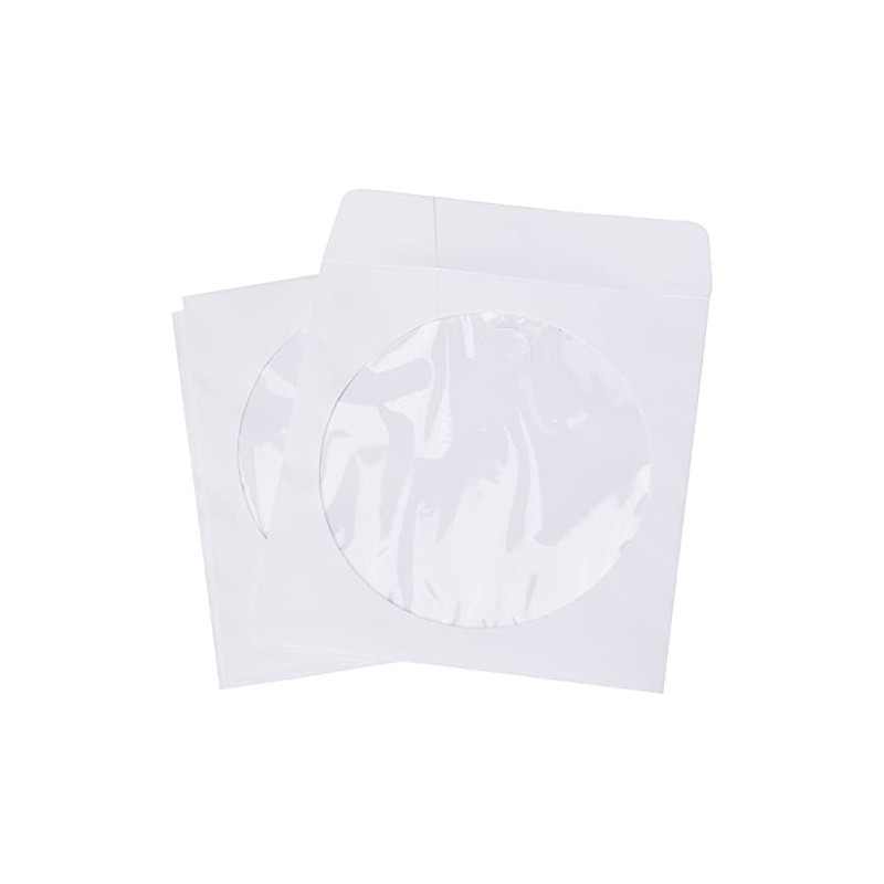 Verbatim CD Sleeves - 50 Pack (white sleeve with window)