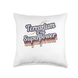 Awesome Terrarium Is My Superpower Designs Superpower Design Terrarium Throw Pillow, 16x16, Multicolor